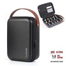 Travel Sunglasses Organizer Case for Women Men, Glasses Case Black-5 Pairs