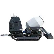 Driven Crawler Type Drum Concrete Mixer Dumper Self Loading Concrete 13.5HP