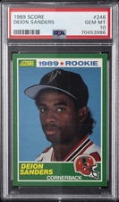 1989 SCORE #246 DEION SANDERS ROOKIE RC PSA 10