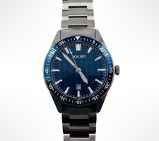JOOP! Herren Uhr 2028339 – Edelstahl Blau Carbonoptik 44mm Quarz Armbanduhr Neu