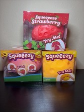 3 SUNNY DAYS Squishy CHEESE   PEACH  STRAWBERRY  Super Soft JUMBO VIRAL TIKTOK
