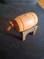 PLAYMOBIL Western le fût de bière avec robinet sur support marron foncé, tbe