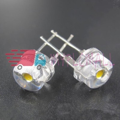10PCS Green Super Bright 8mm Straw hat 0.5W Light-emitting Diodes Lamp LED *bn