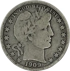 1909 Barber Silver Half in SAFLIP® - Fine- (VG+)