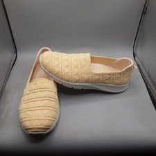Spenco Orthotic Knit Slip-Ons Comfort Stretch Crochet Women's 6B Yellow A39