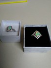 LOT OF 2 ETHIOPIAN OPAL STERLING RINGS (SIZE 10) (FINAL LISTING) — photo 5