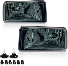 Fog Lights Lens Compatible with 2007 2008 2009 2010 2011 Smoke 07-14 Silverado