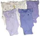 JC !WOW! BABY GAP 0-3M Ribbed Set of 5 Short Flutter Sleeve Tank top bodysuits — photo 2