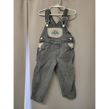Vintage 90s y2k Mickey Co Disney Overalls Black Acid Wash Carpenter Denim 3T