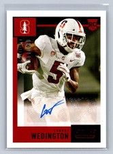 2021 Draft picks Connor Wedington #SA-CWE Rookie Auto Red /149 Stanford