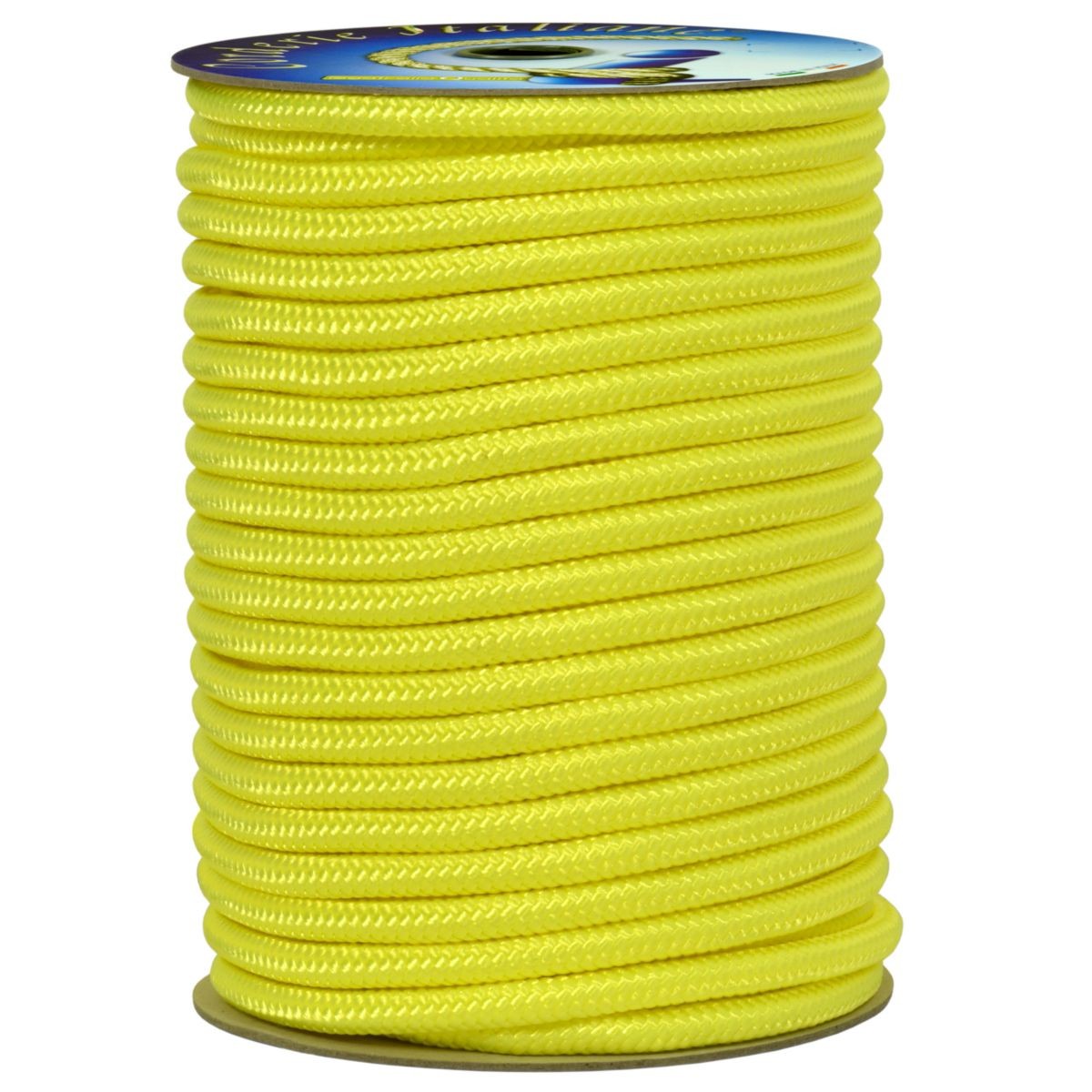 Corda Trecciata 14mm 50mt Giallo Fluo | Alta Resistenza per Edilizia e Agricoltura