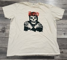 2014 The Misfits Band Tee Shirt Adult 2XL Skull Beige Punk Rock Cyclopian Music