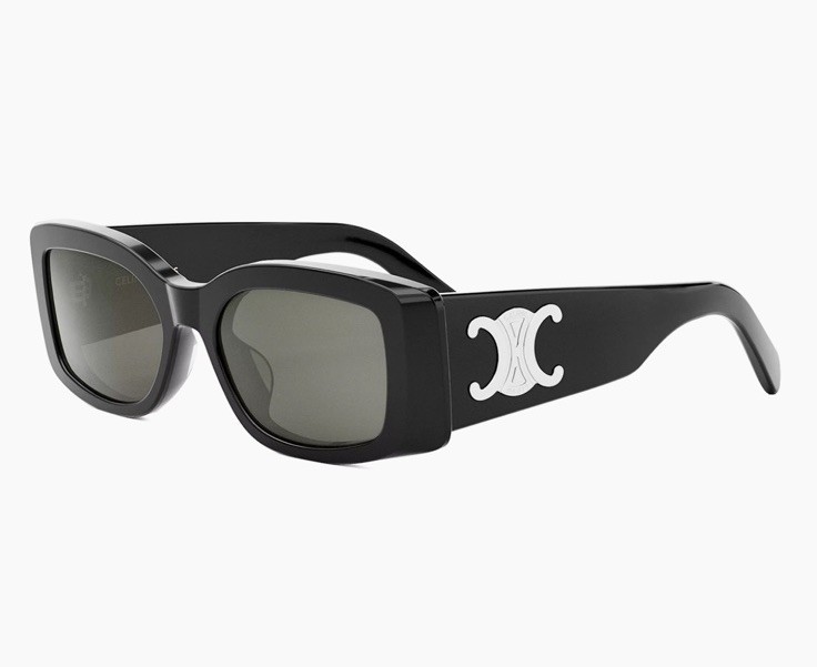 Celine CL40282U 01A Triomphe Women Sunglasses Black Silver Celine CL40282U 01A Triomphe Women Sunglasses Black Silver
