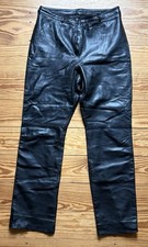 Women s Ralph Lauren Collection Purple Label Black Leather Lambskin Pants size 4