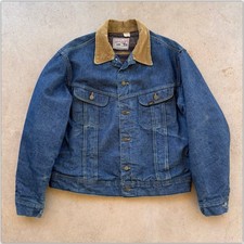 1970s Lee Storm Rider 101-LJ size 46 Sanforized Blanket Lined Denim Jacket Vtg