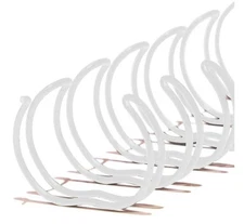 5/8” Double Loop Wire Binding Spines – 23 Holes, 2:1 Pitch – White Metal – 50PK