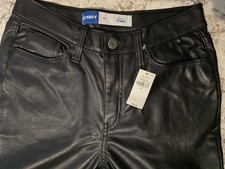 Old Navy High Rise Flare Size 14 Black Jack Faux Leather Pants