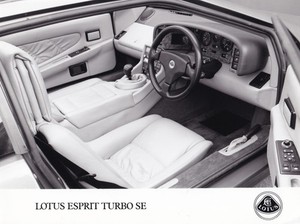 LOTUS ESPRIT TURBO SE, INNENLENKRAD, FACIA, SEITENANSICHT, ZEITFOTO.