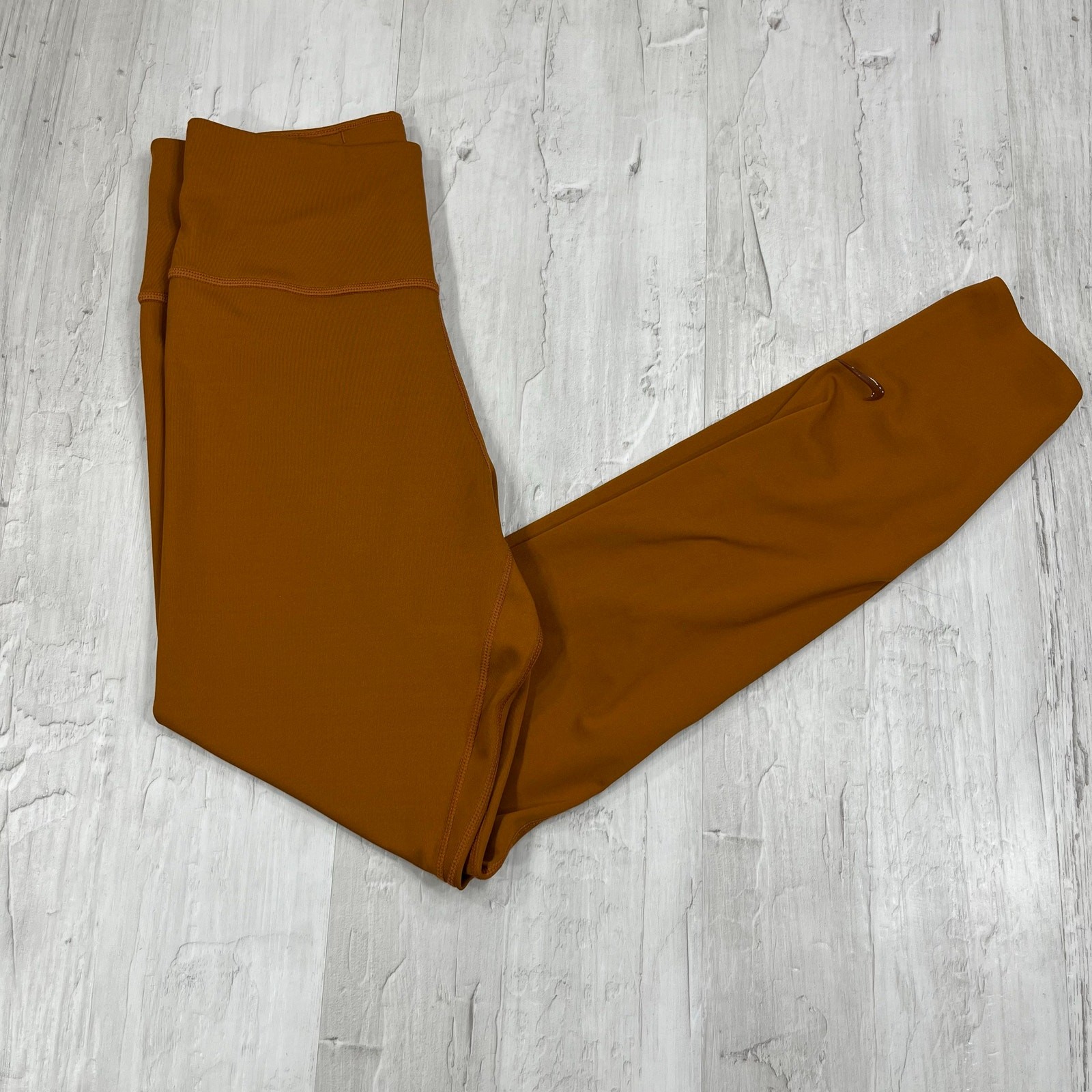 Nike Dri-Fit One Luxe Orange Burnt Sunrise 7/8 Leggings XS