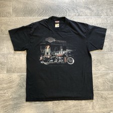 Vintage 90s Harley Davidson Oconomowoc, WI T-Shirt Adult Size L - Made in USA