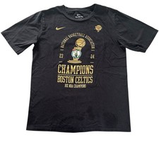 Nike Boston Celtics Kids 2024 NBA Finals Championship Black T-Shirt Sz XL 18-20 