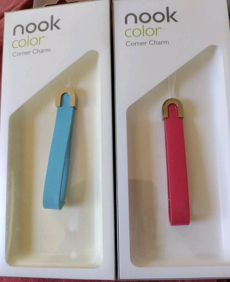 Lot Of 8 Barnes & Noble Nook Color Signature Corner Charm New Pink & Blue  - Image 2 of 3
