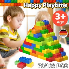 Kinder 70/108tlg Classic Große Bausteine Lernspielzeug Bauklötze Hochbau Ziegel