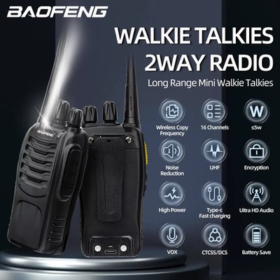 4Pk Baofeng BF-888SD GMSK Digital Noise Reduction UHF Encrypted