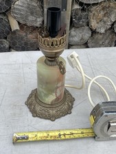 Ormolu gebänderte Calcit Onyx Lampe - Vintage