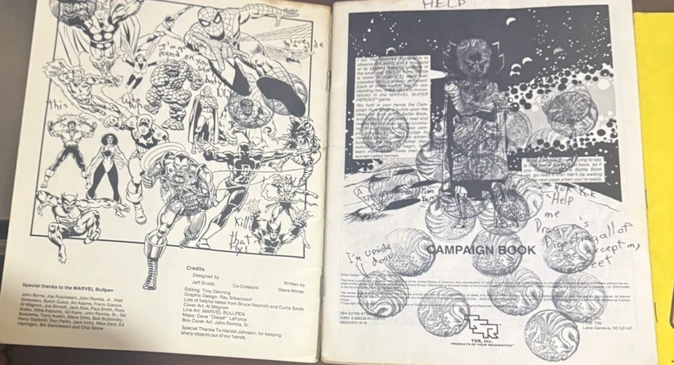 Marvel Super Heroes RPG Campaign and Battle Book from TSR 1984 - Image 2 of 4