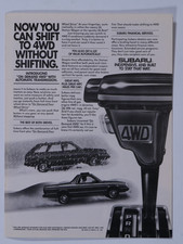1983 Subaru Gl 4 Wagon Wheel Drive Automatic Vintage Original Print Ad 8.5 X 11