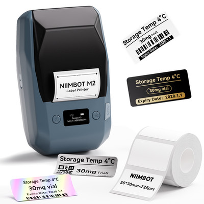 NIIMBOT M2 Label Printer Kit for Lab Vials Cryogenic Labeling No Smudge Bundle