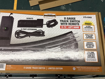 #ad Menards 0 72 O Gauge O 72 Track Switch with Remote Left Hand NEW $95.00