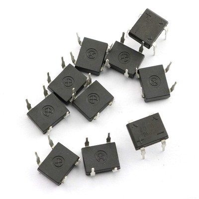 Tegg DB107 Bridge Rectifier 10PCS Electronic Silicon Diodes 1A 1000V 4-Pin Singl