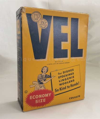 1956 vintage COLGATE PALMOLIVE 150th anniversary VEL unopened DETERGENT lingerie