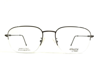 Elasta by Safilo Eyeglasses Frames 7033 2HH Bakelite Gunmetal Wire Rim 55-19-150