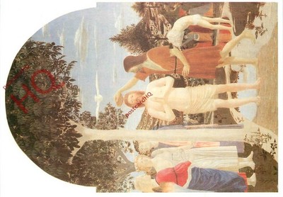 Ansichtskarte>>Piero Della Francesca, Die Taufe Christi