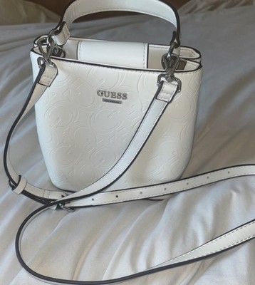 GUESS White Kamri Mini Cross Body Handbag Great Condition Hardly Used