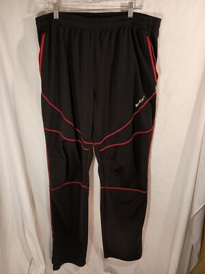 Baleaf Mens XXXXL Black Waffle Pattern Lined Fleece Pants