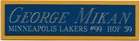 GEORGE MIKAN LAKERS NAMEPLATE AUTOGRAPHED Signed BASKETBALL-JERSEY-PHOTO-FLOOR