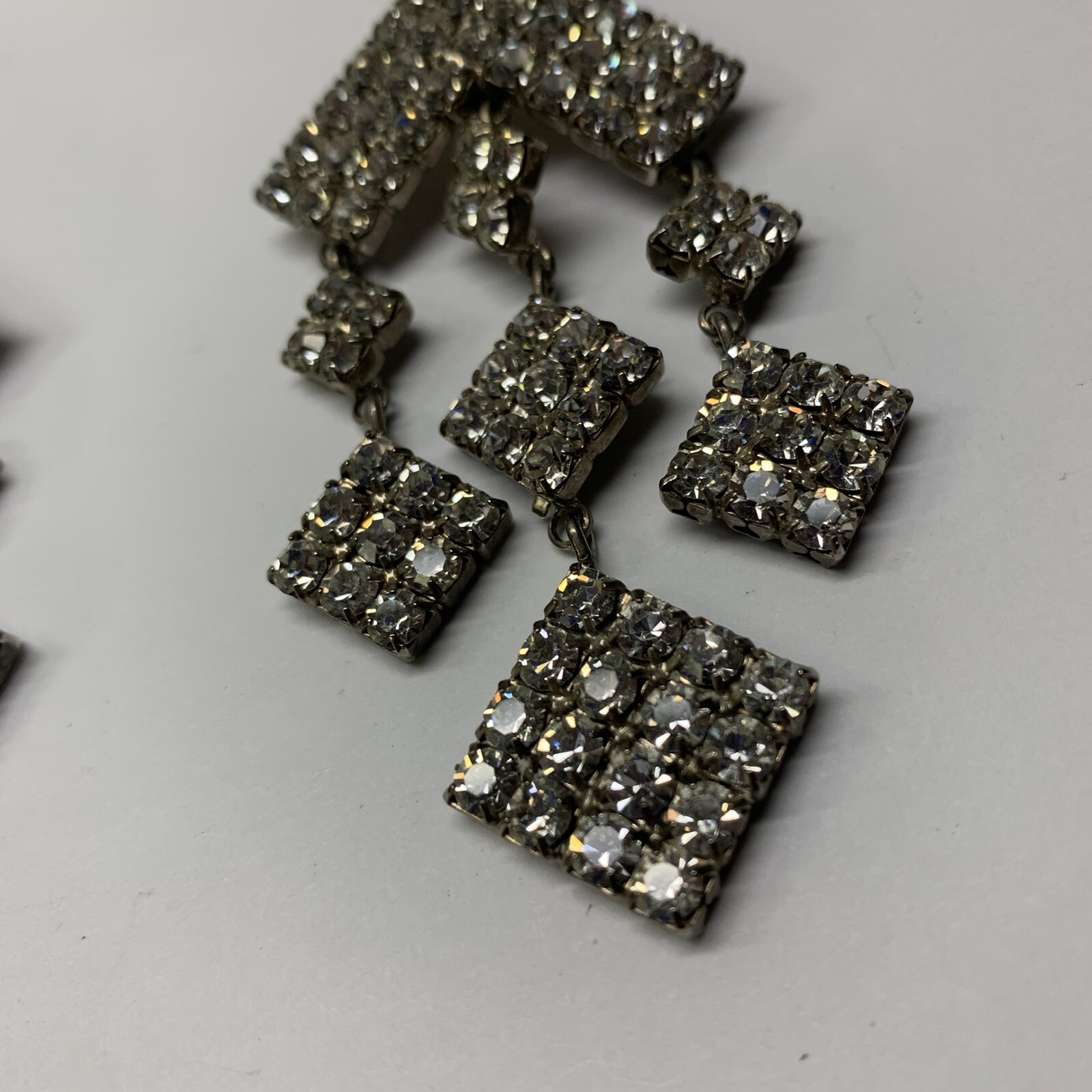 Oversized Statement Clear Prong Set Rhinestone Vi… - image 3