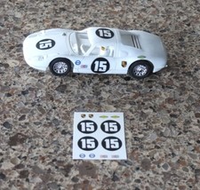 1/32 Strombecker Eldon slot car WATERSLIDE Decal Sheet 15 PORSCHE 904