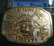 Vintage 100 years of Liberty Belt Buckle 1984