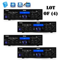 Lot Of (4) Pyle Pda6bu Bluetooth Stereo Amp Receiver Fm/lcd Display Mic Inputs on sale Lot Of (4) Pyle Pda6bu Bluetooth Stereo Amp Receiver Fm/lcd Display Mic Inputs on sale