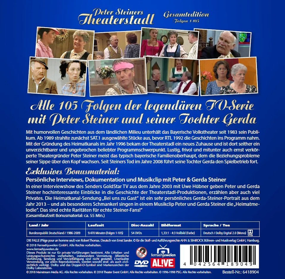 Peter Steiners Theaterstadl - Gesamtedition Staffel 1-7 - plus EXTRAS [54 DVDs] - Bild 2 von 4
