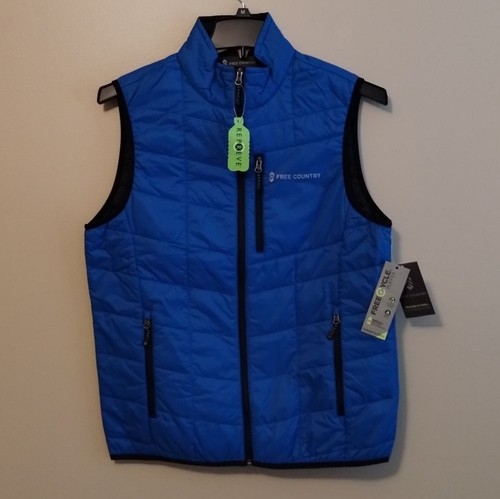 Giubbotto Uomo Free Country FreeCycle Stimson Puffer, Leggero, Blu Lapislazzuli - Nuovo con etichette