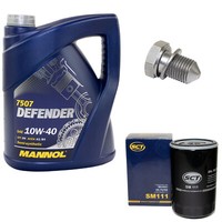 MotoröL ÖLfilter SM111 10W40 5Liter + ÖLablassschraube FüR Audi Seat VW Skoda