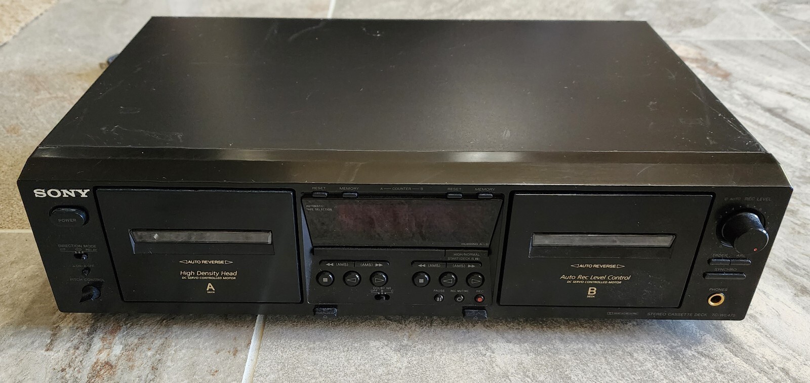 Sony TCWE475 Dual Cassette Deck With Pitch Control TESTED eBay