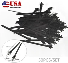 50 Pcs Car Nylon Fixed Wrap Strap Line Cable Wire Zip Tie Harness Fastener Clips