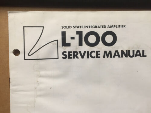 Original Service Manual for the Luxman L100 Amplifier Amp - 第 1/5 張圖片